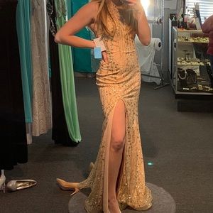 Gold prom dress/gown